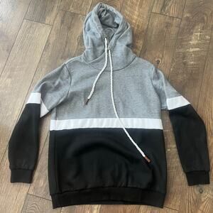 Amazon Doublehood Thick Black White Gray Sweatshirt Hoodie Women's Sz Med-LG
